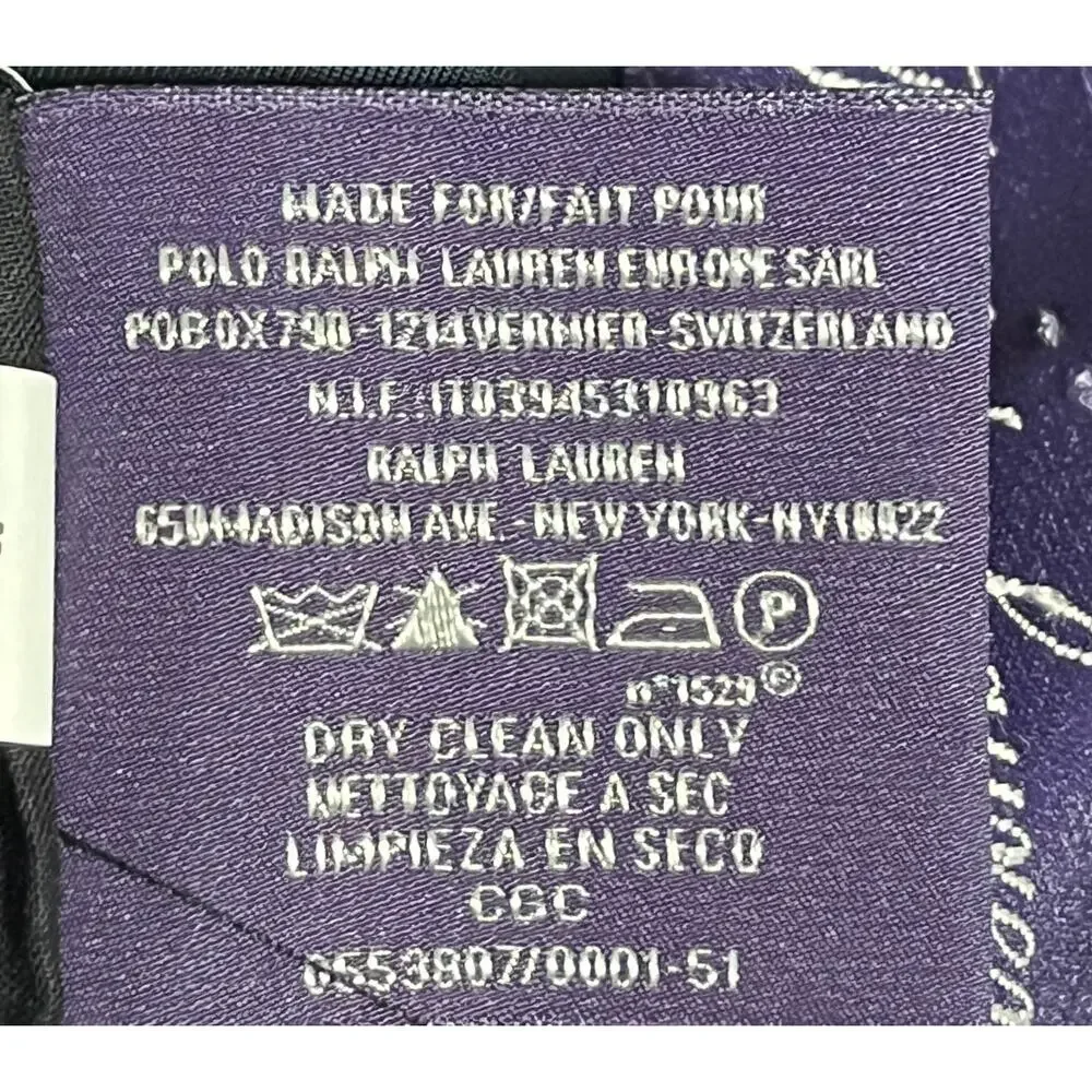 12-16 RALPH LAUREN Purple Label Men's Suit Striped 100% Wool Navy Size 42R - Picture 11 of 14